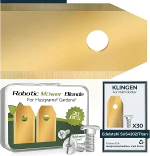 30x Titan Messer Hochwertige Ersatzmesser für Mähroboter Kompatibel mit alle Hus