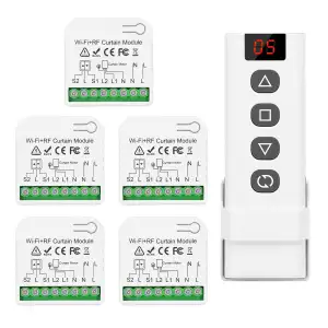 DieseRC 5-teiliges kabelloses Smart-Rollladen-Steuerungsmodul mit 1-teiliger RF-