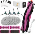 RongZy 20PCS Zubehör für Eureka J15 Pro Ultra Roboter Staubsauger Ersatzteile mit 1 Hauptbürste, 4 Seitenbürsten, 4 Staubbeutel, 6 Mopp, 4 HEPA Filter, 1 Reinigung Bürste Replace Tools
