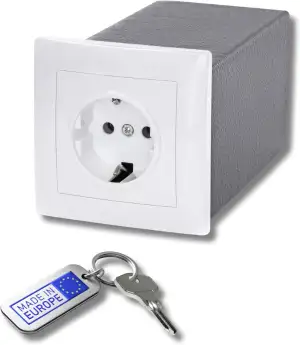 Steckdosen-Tresor | Steckdosen-Safe mit 1er Steckdosen-Attrappe | Magnetische Bl