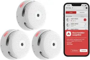 X-Sense Rauchmelder WLAN, entspricht der Norm EN14604, Rauchmelder Smart mit aus