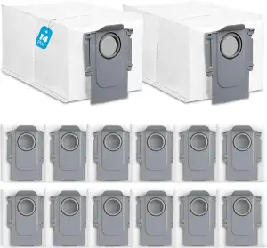 14 Stück Staubbeutel für Roborock S8 MaxV Ultra/Qrevo/Qrevo Pro/Saros 10R/Saros 