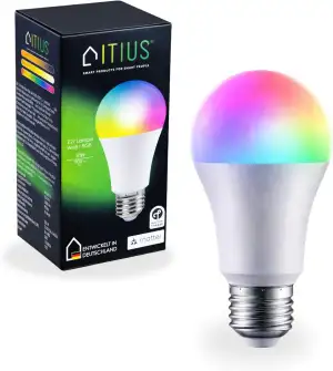 Matter LED Lampe E27 RGB + CCT | Thread Mesh | Glühbirne Mehrfarbig Dimmbar, 2700–6400K, 900 lm, 10W Leuchtmittel Smart Home Beleuchtung für Alexa, Google, Apple