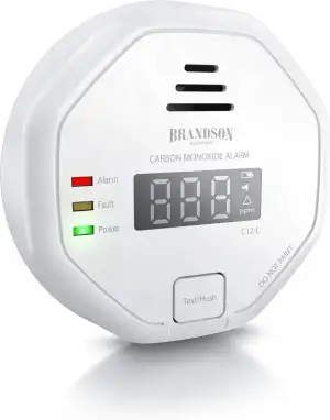 Brandson - Kohlenmonoxid Melder CO Alarm - Kohlenmonoxid Warnmelder - LCD Displa