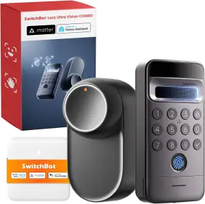 SwitchBot WiFi Smart Lock Ultra mit Keypad Vision Pro – 3D-Gesichts- & Venen-Erk