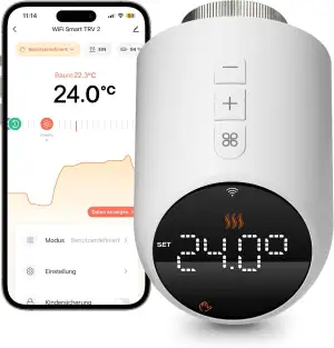 Heizkörperthermostat WLAN, Beok Thermostat Heizung Smart Thermostatkopf WiFi Hei