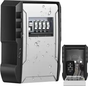 Mejasg Wasserdicht Schlüsseltresor mit Zahlencode&Abnehmbare Haken, Schlüsselkas