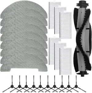 Staubsauger-Teile und Zubehör-Set, Hauptbürste, Seitenbürsten, Filter, Mikrofase