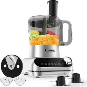Camic Küchenmaschine 1500W Food Processor mit 2.5L Schüssel, mit 6 Programmen, H
