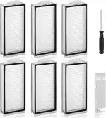 6 Stück Filter für Roborock Q5 Max+/Q7 Max/ Q7 Max+/ Q7/ Q7+/ Q8 Max/ Q8 Max+/Q5 Pro/ Q5 Pro+/ T8 Roboter Staubsauger Ersatzteil, Ersatzfilter für Roborock, Hepa Filter Waschbar Wiederverwendbar