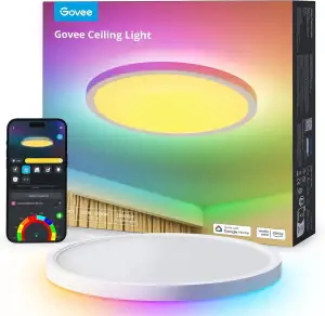 Govee Deckenleuchte RGBIC Smart, 24W Ø30cm Led Deckenleuchte dimmbar, Deckenlamp