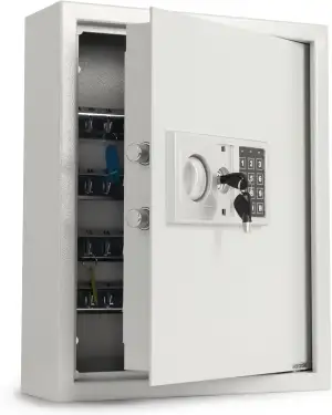 casa pura Schlüsseltresor mit Elektronikschloss - Schlüsselkasten für 27 Schlüss