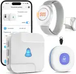 CallToU WiFi Senioren Notruf Armband, Notrufknopf für Senioren auf Handy mit 1 Notfallknopf,1 Armband,1 Empfänger für Senioren,Behinderte,Kinder