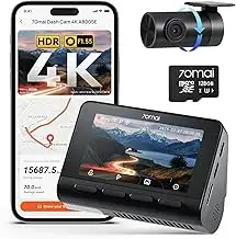 70mai A800SE Dashcam Auto Vorne Hinten 4K HDR 2160P+1080P mit 128GB SD Karte, Du