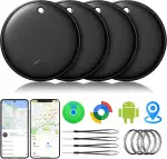 2026 Air Tracker Smart Tag für Android & iOS-4er Pack, Neu Dual-System Bluetooth Tracker kompatibel mit Apple Wo ist? & Android Google Find Hub, Schlüsselfinder für Schlüssel/Geldbörse/Fahrrad/Koffer