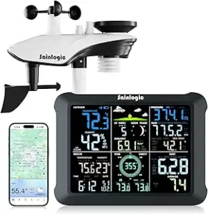 Sainlogic Wetterstation WLAN Intelligent SA9 mit 24/7 Genauer Wettervorhersage v