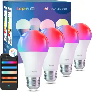 Lepro AI Smart Glühbirne B2, E27 lampe 10W 1100lm Dimmbar, Personalisierter KI-L