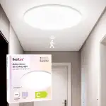 BestLuz LED Deckenlampe mit Bewegungsmelder Innen, 160lm/w 24W 3600LM 4000K IP54 LED Deckenleuchte Radar Bewegungssensor für Flur Bad Treppe Balkon Garage, Φ29cm