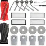 19 PCS Zubehör-Kit für Roborock Qrevo Curv Staubsaugerroboter, Ersatzteile Hauptbürste, Seitenbür...