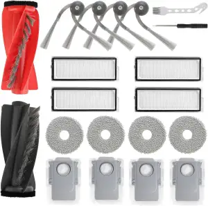 19 PCS Zubehör-Kit für Roborock Qrevo Curv Staubsaugerroboter, Ersatzteile Haupt