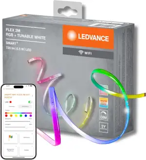 LEDVANCE LED Smartes LED Lichtband mit WiFi Technologie für Innen, 2 Meter Länge