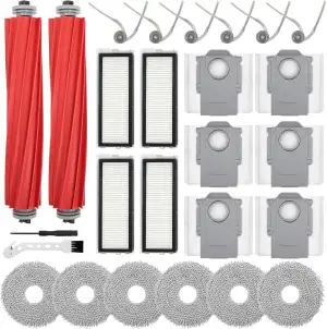 26 Stück Zubehör für Roborock QV 35A/ QV 35S Saugroboter, Ersatzteile mit 2 Haup