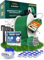 Mähroboter Begrenzungskabel Set – Kabel + Erdnägel + Kabelverbinder + Anschlussklemmen – Komplettset für alle Marken – Rasenroboter Installationsset zur Erstverlegung