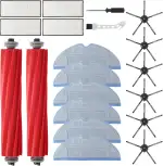 20 Stück Ersatzteile für Roborock S7 S7 Plus S7 MaxV S7 MaxV Ultra S7 Pro Ultra Saugroboter, Zubehör enthält 2 Hauptbürste, 4 Filter, 6 Wischtücher, 6 Seitenbürsten, 1 Reinigungsbürste, 1 Screwdriver