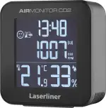 Laserliner AirMonitor CO2, Professionelle CO2-Ampel mit Schweizer Sensorik, langlebiger NDIR-Infrarot-Sensor, 24/7 Dauerbetrieb (Netzbetrieb), Präzisions-Raumklimakontrolle für Büro & Home-Office