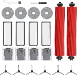 22 Stück Zubehörset für Roborock Qrevo Pro/Qrevo S/Qrevo MaxV Saugroboter, 2 Hauptbürste 4 Staubb...