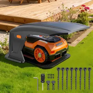 Hochklappbar Mähroboter Garage Kompatible Ladestationen Schutzüberdachung für Ra