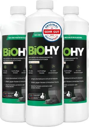 BiOHY Wischroboter Reiniger für Station mit Orangenduft (3 x 1L) | Bodenreiniger