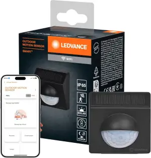 LEDVANCE SMART+ WiFi Outdoor-Bewegungsmelder, IP65, Kunststoff, dunkelgrau