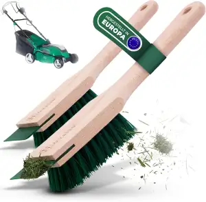 Novaliv 2er Set Bürste Rasenmäher Reiniger Rasenmäherbürste mit Schaber 30cm Ras