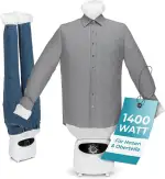 ProfiCare automatischer Hemdenbügler | Bügelpuppe mit leistungsstarken 1400W | Bügelmaschine mit One Size-Ballonkörper | inklusiv Duftaufsatz | Schnell, effizient, duftend | Bügelautomat PC-HBB 3117