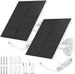 Solarpanel für überwachungskamera,5W Solarpanel Usb für DC 5V Sicherheitskamera,Micro USB & USB-C Anschluss Solarpanel,IP65 Wasserdichtes Solarladegerät für Kamera mit 360°verstellbarer