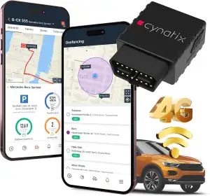 OHNE ABO | 4G-Pro Cynatix GPS Tracker Komplettpaket 2 Jahre | Echtzeit-Ortung in
