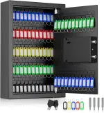Schlüsselkasten mit Zahlencode 73 Positionen, 45x30x10cm Schlüsseltresor Schlüsselschrank mit 75 ...