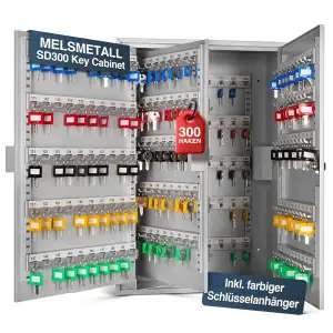 Schlüsselkasten SD300 – Schlüsselschrank mit 300 Haken, robuste Schlüsselbox aus