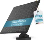 PetTec - Solar Panel für Überwachungskamera aussen Pet Cam - Solarmodul 4,4W in Schwarz - Für Outdoor Kameras mit Akku & USB-Port - Ideal für Pet Cam Produkte - Inkl. Ladekabel und Halterung