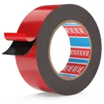 Emitever 6411 Doppelseitiges Klebeband - 24mm x 5,5m, Extra Starkes Montageband, Wasserdicht, Für Auto, Dekoration, Zuhause, Büro, Schwarz