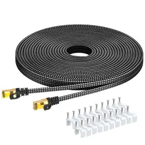 ARISKEEN Cat 8 Lan Kabel 10meter, Hochgeschwindigkeit (40Gbps 2000Mhz/s) Gigabit