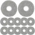12 Stück Wischtücher für Dreame X50 Ultra Complete/L10s Ultra Gen 2/L10s Ultra/L10s Pro Ultra Heat/X40 Ultra Complete/X40 Ultra/L40 Ultra/Mova E30 Ultra Saugroboter, Mikrofaser Nasses Wischpad Zubehör